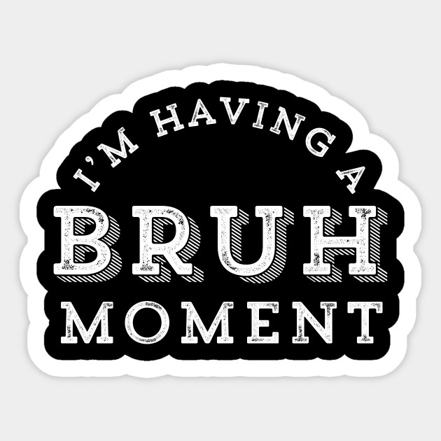 I'm Having A Bruh Moment Stupid Dumb Slang Millennial T-Shirt